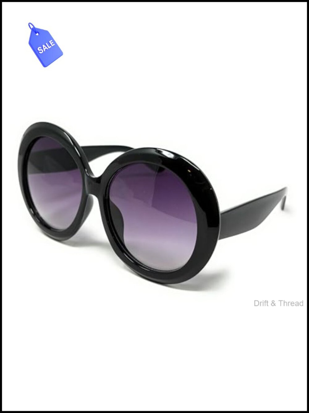 Oversized XL Round Designer Inspired Sunglasses UV400 Polarized